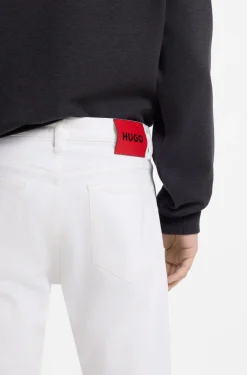 Slim-fit jeans in white stretch denim