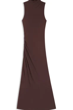 Slim-fit jersey dress with gathered details