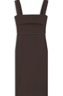 Slim-fit jersey dress with layered detail
