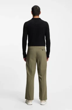 Slim-fit knit polo with rear logo