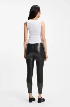 Slim-fit leggings in faux leather