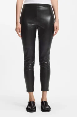 Slim-fit leggings in faux leather