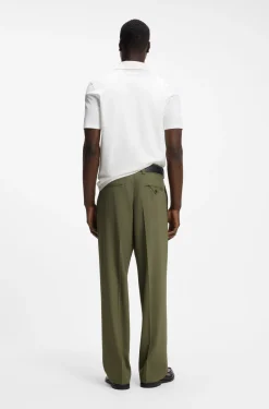 Slim-fit polo in mercerized cotton