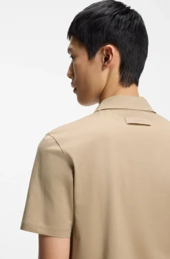 Slim-fit polo in mercerized cotton