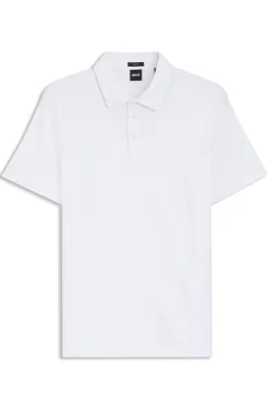 Slim-fit polo shirt in interlock cotton