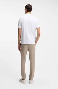 Slim-fit polo shirt in interlock cotton