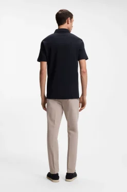 Slim-fit polo shirt in interlock cotton
