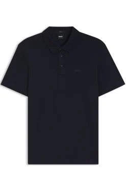 Slim-fit polo shirt in interlock cotton