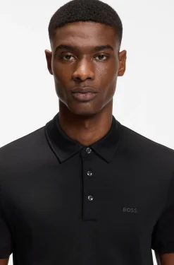 Slim-fit polo shirt in interlock cotton