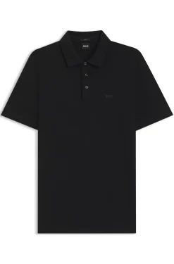 Slim-fit polo shirt in interlock cotton