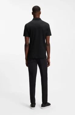 Slim-fit polo shirt in interlock cotton