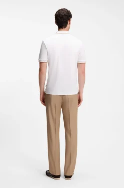 Slim-fit polo shirt in mercerised cotton