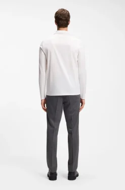 Slim-fit polo shirt in mercerised cotton