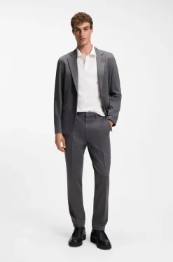 Slim-fit polo shirt in mercerised cotton