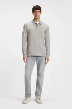 Slim-fit polo shirt in stretch-cotton piqué