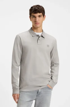Slim-fit polo shirt in stretch-cotton piqué