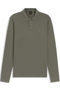Slim-fit polo shirt in stretch-cotton piqué