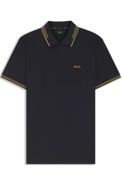 Slim-fit polo shirt with contrast-stripe details