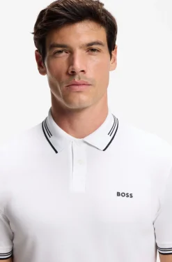Slim-fit polo shirt with contrast-stripe details
