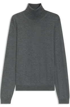 Slim-fit rollneck sweater in extra-fine merino wool