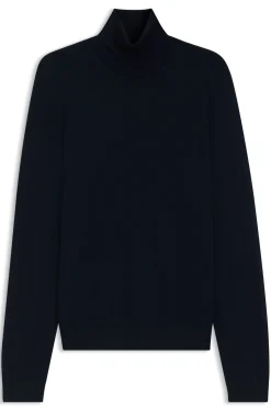 Slim-fit rollneck sweater in extra-fine merino wool