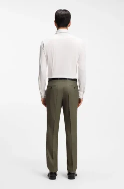 Slim-fit shirt in an Italian-made cotton blend