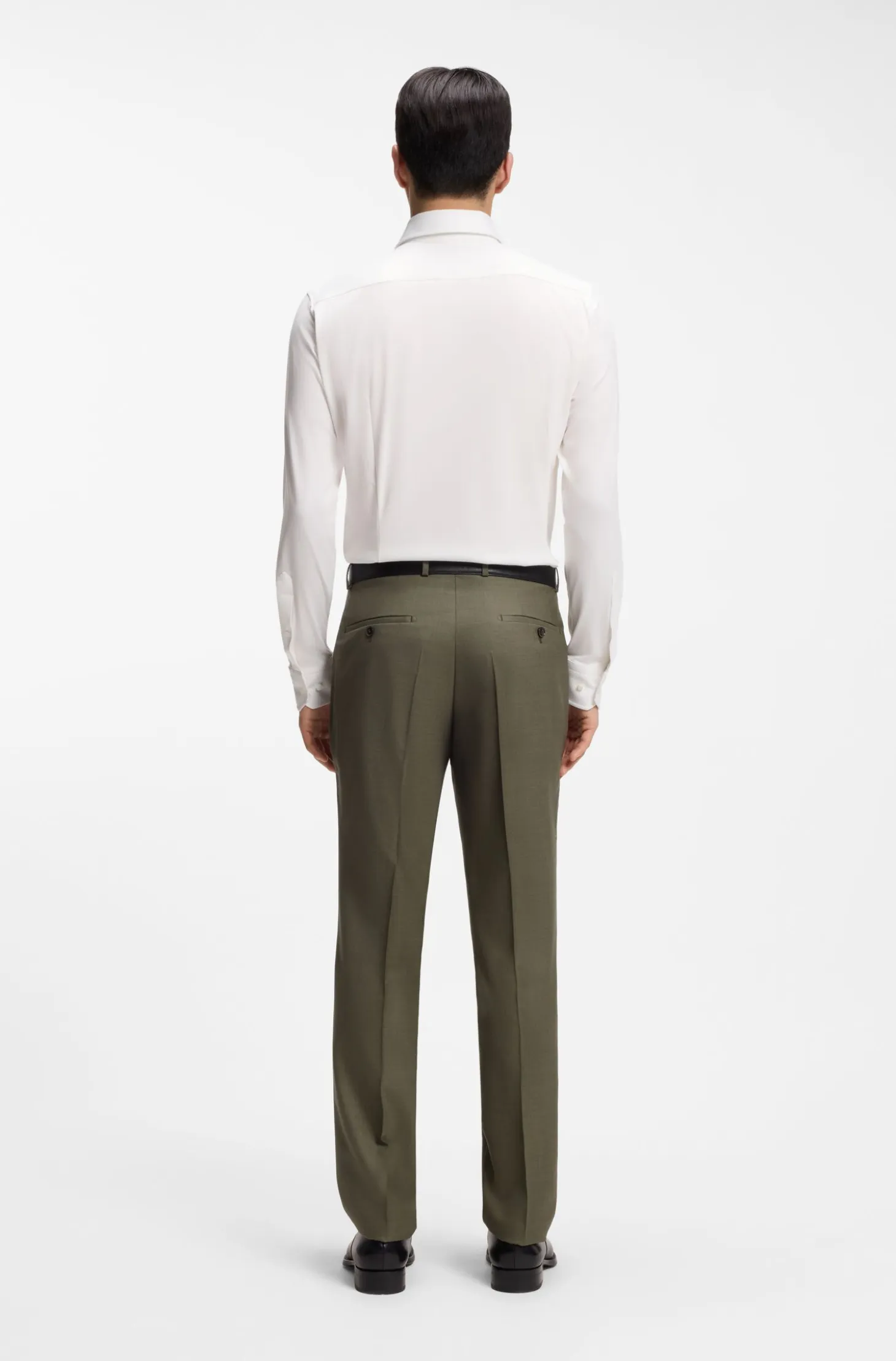 Slim-fit shirt in an Italian-made cotton blend