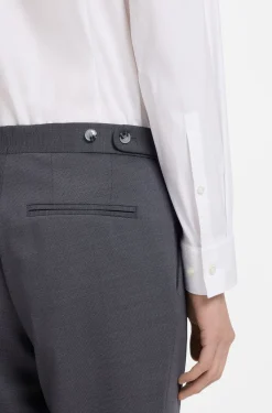 Slim-fit shirt in cotton-blend poplin