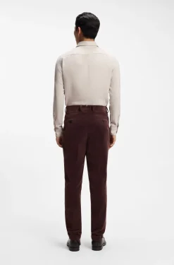 Slim-fit shirt in cotton-blend flannel