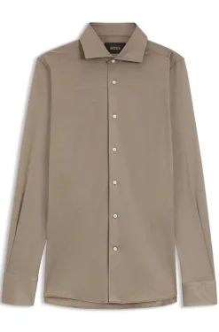 Slim-fit shirt in cotton jersey
