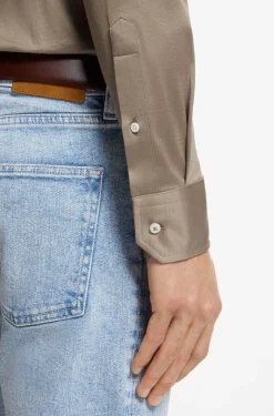 Slim-fit shirt in cotton jersey