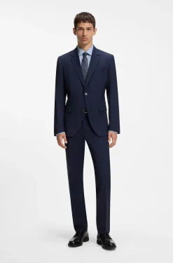 Slim-fit shirt in easy-iron cotton poplin