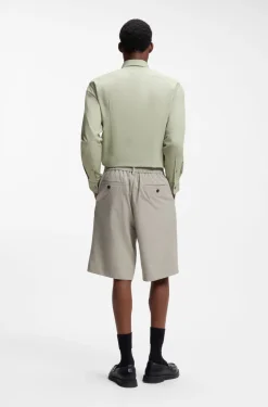 Slim-fit shirt in easy-iron cotton poplin