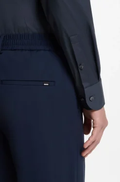 Slim-fit shirt in easy-iron cotton-blend poplin