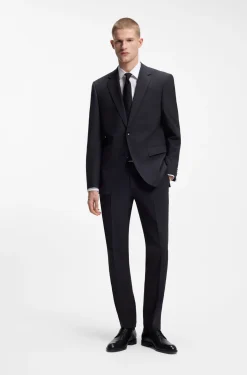 Slim-fit shirt in easy-iron cotton poplin
