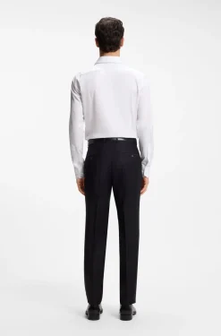 Slim-fit shirt in Italian cotton poplin