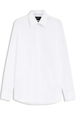 Slim-fit shirt in Italian cotton poplin