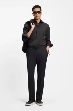 Slim-fit shirt in Italian-made cotton