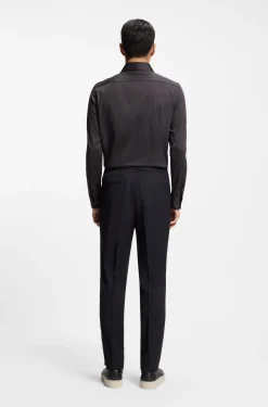 Slim-fit shirt in Italian-made cotton