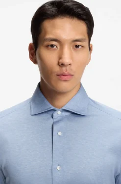 Slim-fit shirt in Italian-made cotton