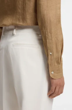 Slim-fit shirt in Italian-made linen