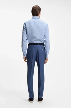 Slim-fit shirt in Italian-made linen