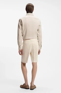Slim-fit shirt in Italian-made linen