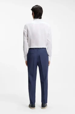Slim-fit shirt in linen-blend twill