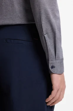Slim-fit shirt in melange cotton jersey