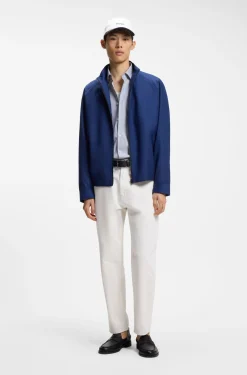 Slim-fit shirt in Oxford cotton with barrel cuffs