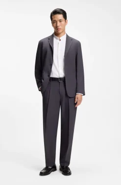 Slim-fit shirt in performance-stretch jersey