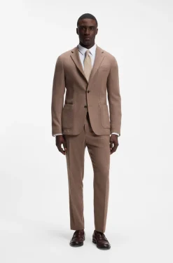Slim-fit shirt in performance-stretch jersey