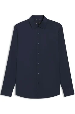 Slim-fit shirt in performance-stretch twill