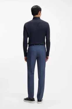 Slim-fit shirt in performance-stretch twill